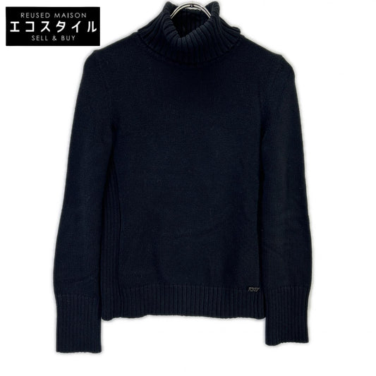 FOXEY NEW YORK フォクシーニューヨーク 27729-NATFA101MY-2 ブラック エンジェルヘアコットン タートルネック トップス