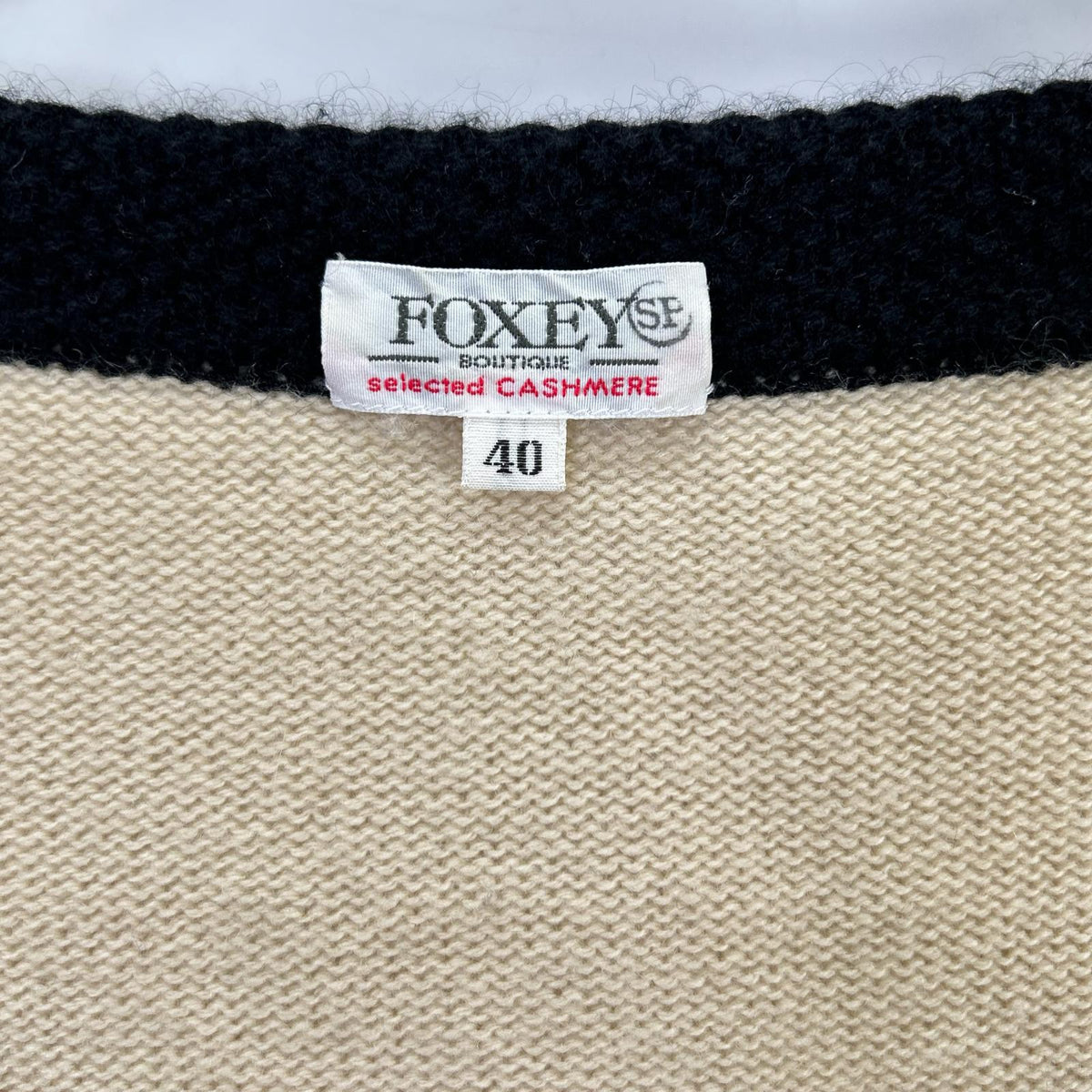 FOXEY フォクシー 24497 アイボリー カシミヤ100 カーディガン トップス