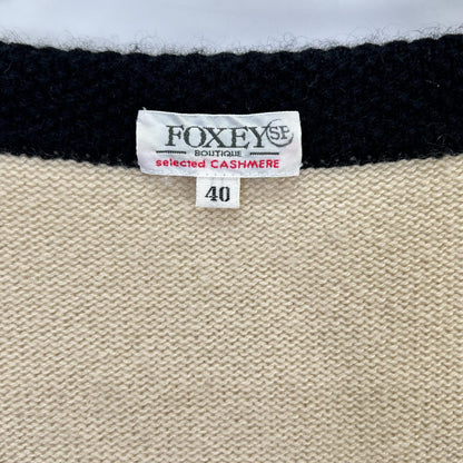 FOXEY フォクシー 24497 アイボリー カシミヤ100 カーディガン トップス