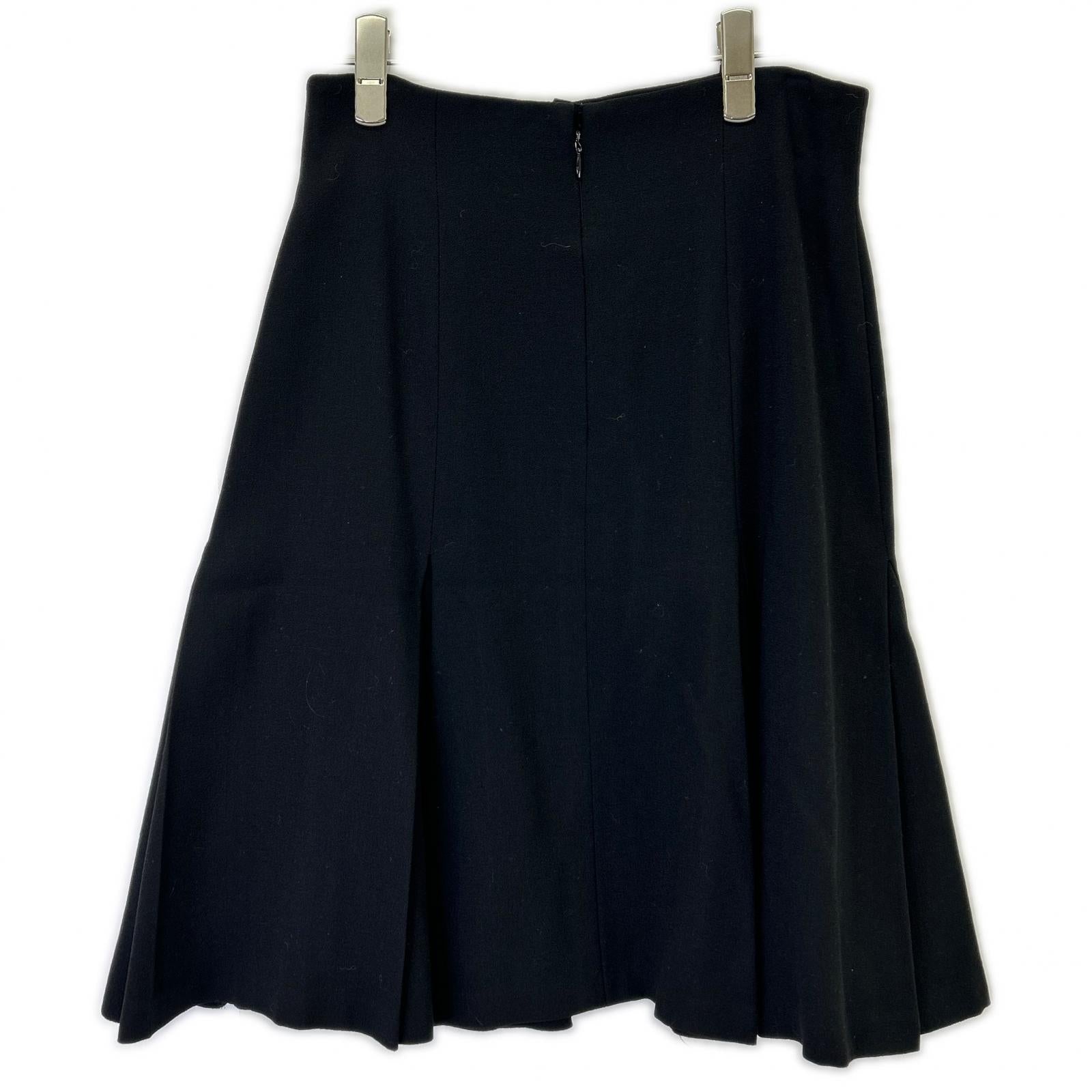 Christian Dior クリスチャンディオール 2210KP83 ブラック ウール ロングスカート スカート