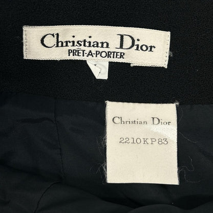 Christian Dior クリスチャンディオール 2210KP83 ブラック ウール ロングスカート スカート