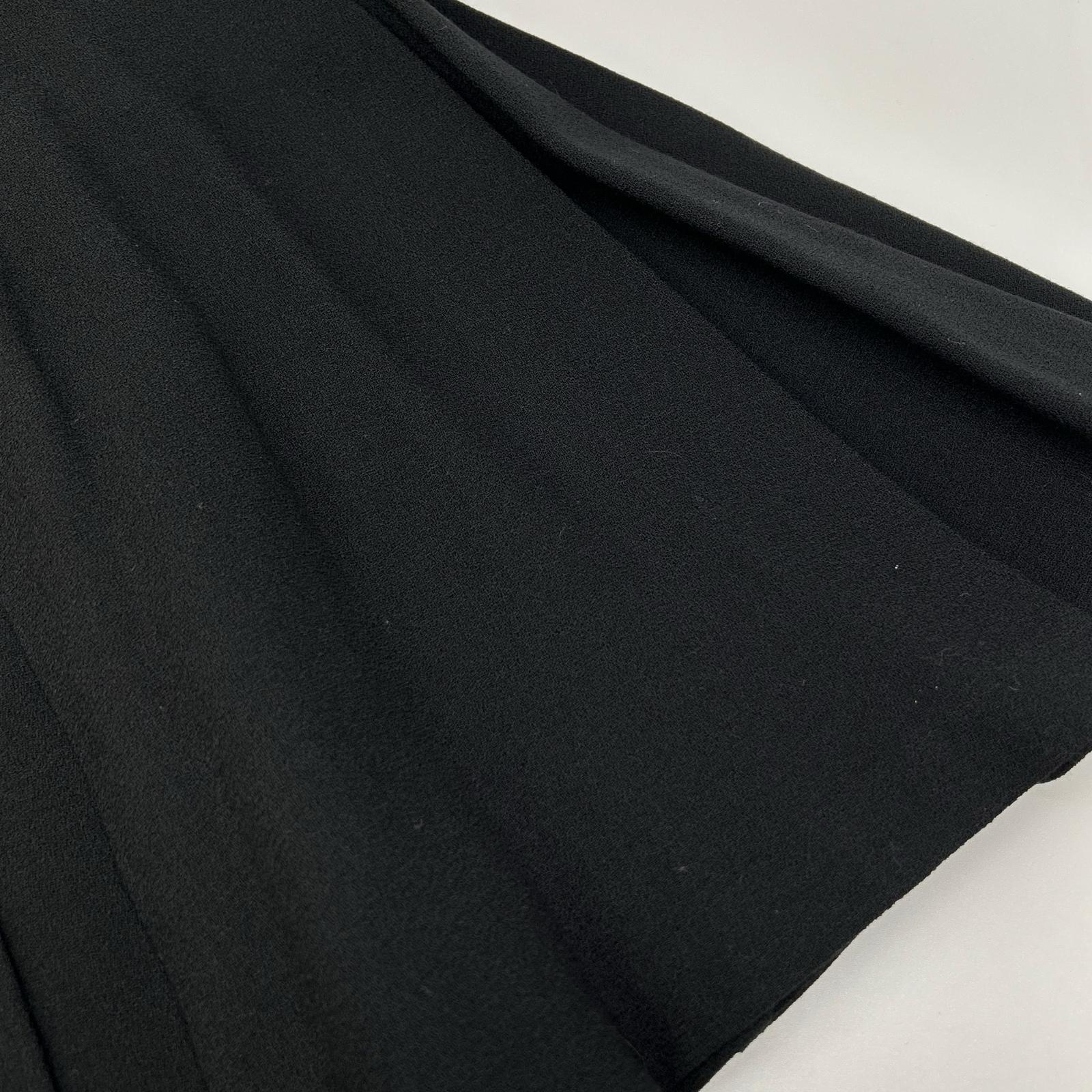 Christian Dior クリスチャンディオール 2210KP83 ブラック ウール ロングスカート スカート