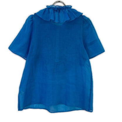 MARW UNITED ARROWS マルゥユナイテッドアローズ 1516-199-1543 ブルー 半袖 フリル付き ブラウス トップス