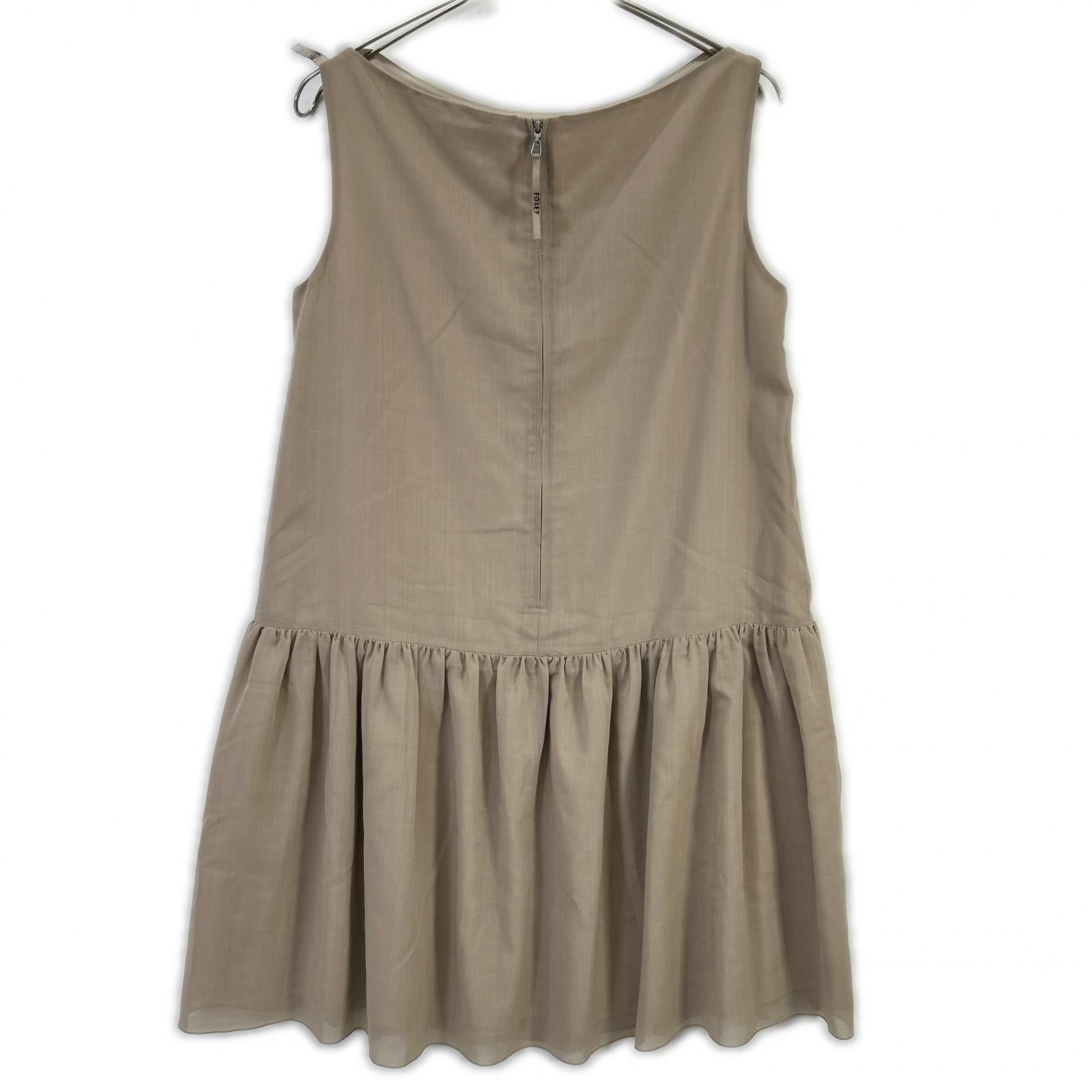 FOXEY NEW YORK 39443 beige lace sleeveless dress