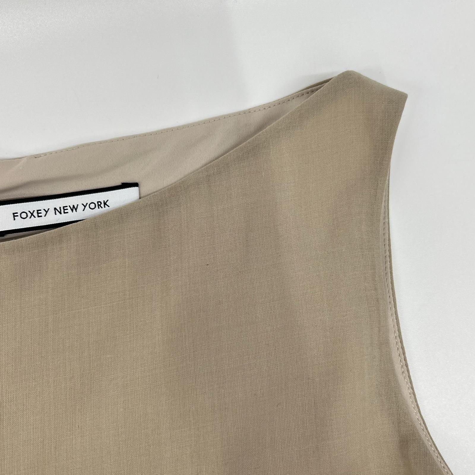FOXEY NEW YORK 39443 beige lace sleeveless dress