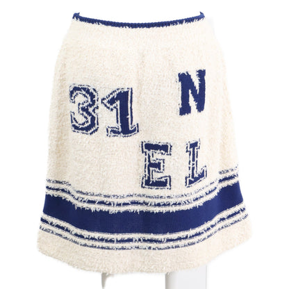 CHANEL シャネル 【美品/国内正規】P61005K46380 クルーズライン ココマーク ニット ミニ スカート