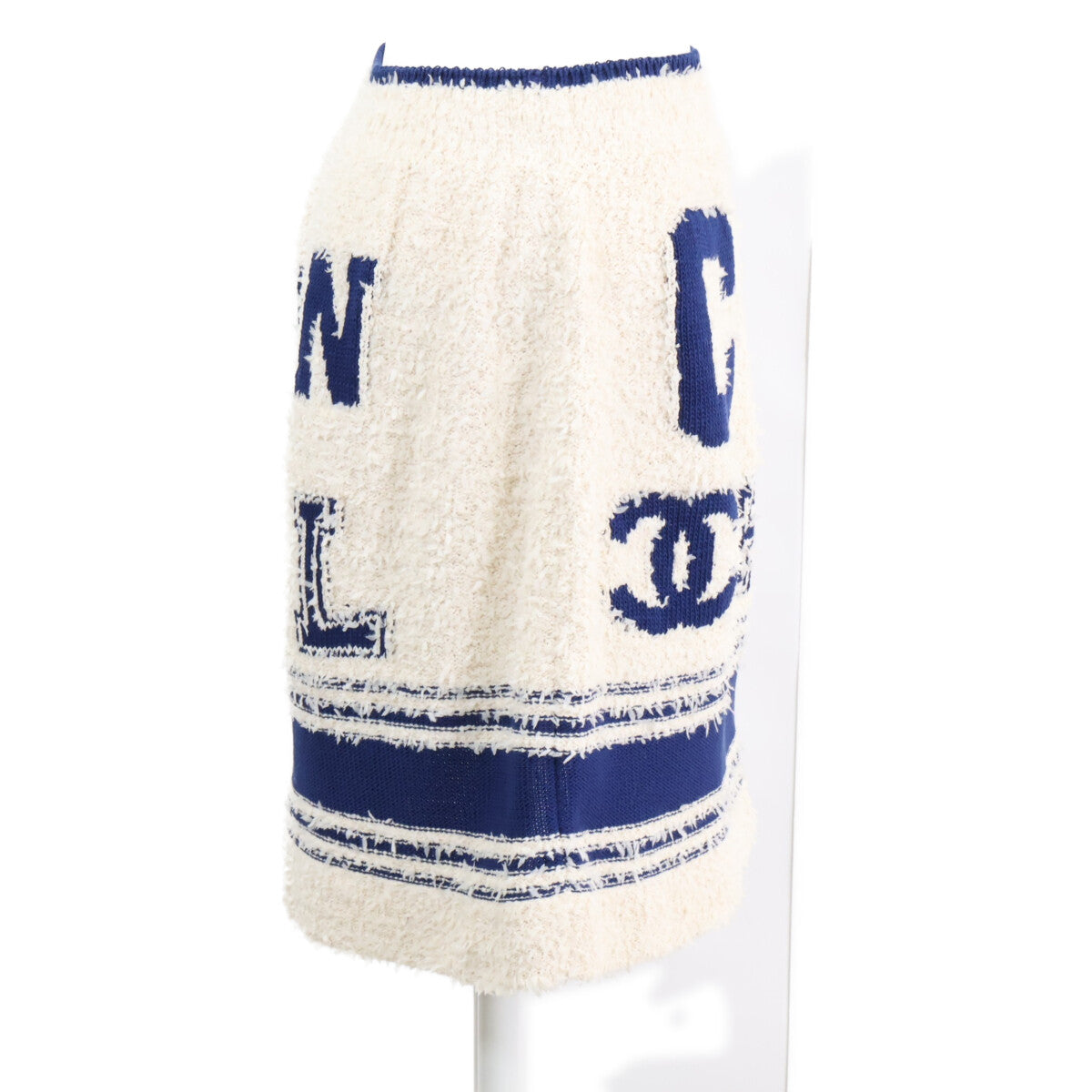 CHANEL シャネル 【美品/国内正規】P61005K46380 クルーズライン ココマーク ニット ミニ スカート