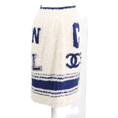 CHANEL シャネル 【美品/国内正規】P61005K46380 クルーズライン ココマーク ニット ミニ スカート
