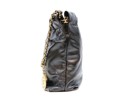 CHANEL シャネル AS3980 ブラック シャネル22ミニ シャイニーカーフスキン ゴールド金具 チェーンバッグ ショルダーバッグ