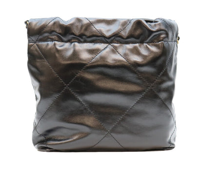 CHANEL シャネル AS3980 ブラック シャネル22ミニ シャイニーカーフスキン ゴールド金具 チェーンバッグ ショルダーバッグ
