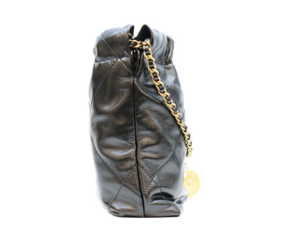 CHANEL シャネル AS3980 ブラック シャネル22ミニ シャイニーカーフスキン ゴールド金具 チェーンバッグ ショルダーバッグ