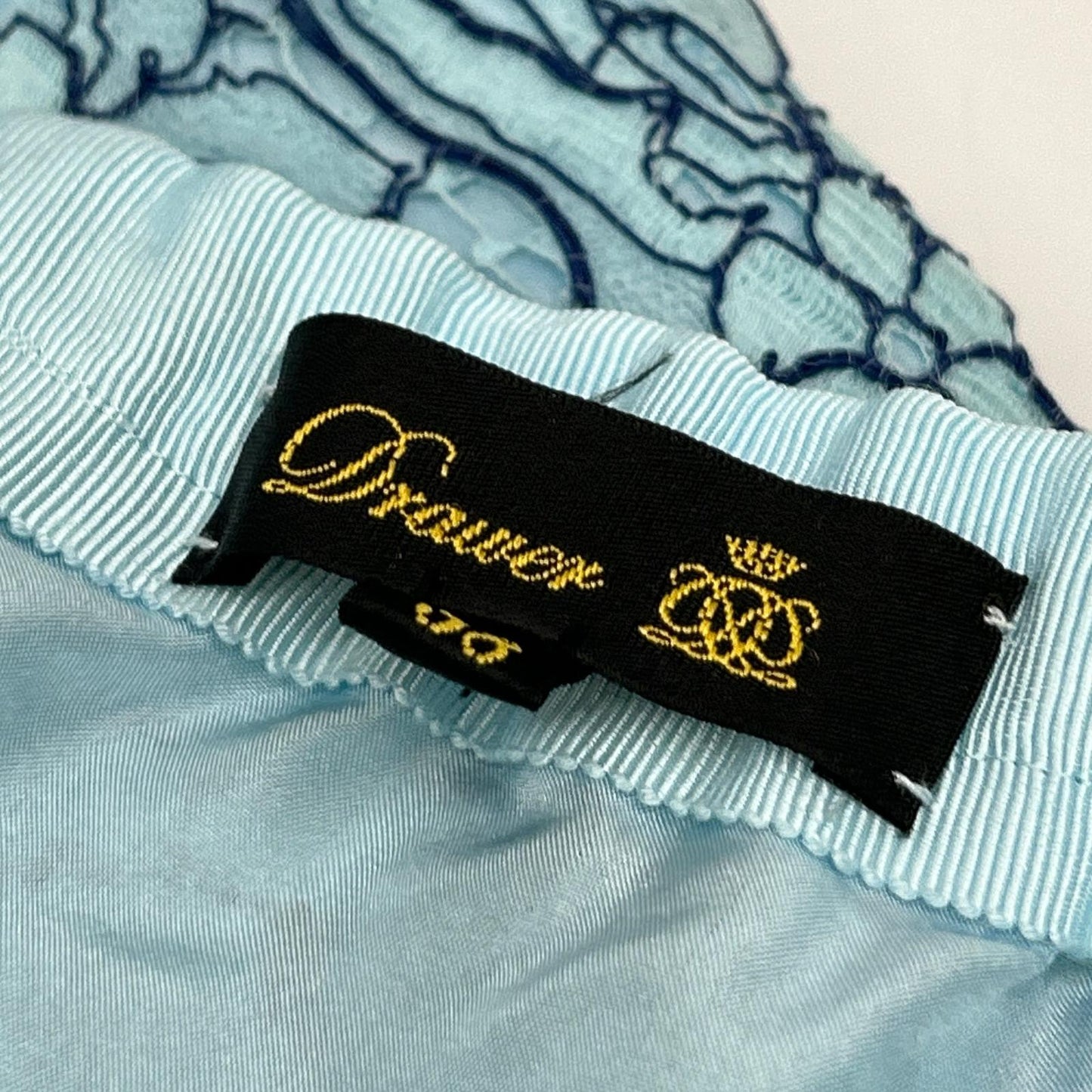 DRAWER ドゥロワー 6524-2-000002 ブルー 刺繍 フレアスカート スカート