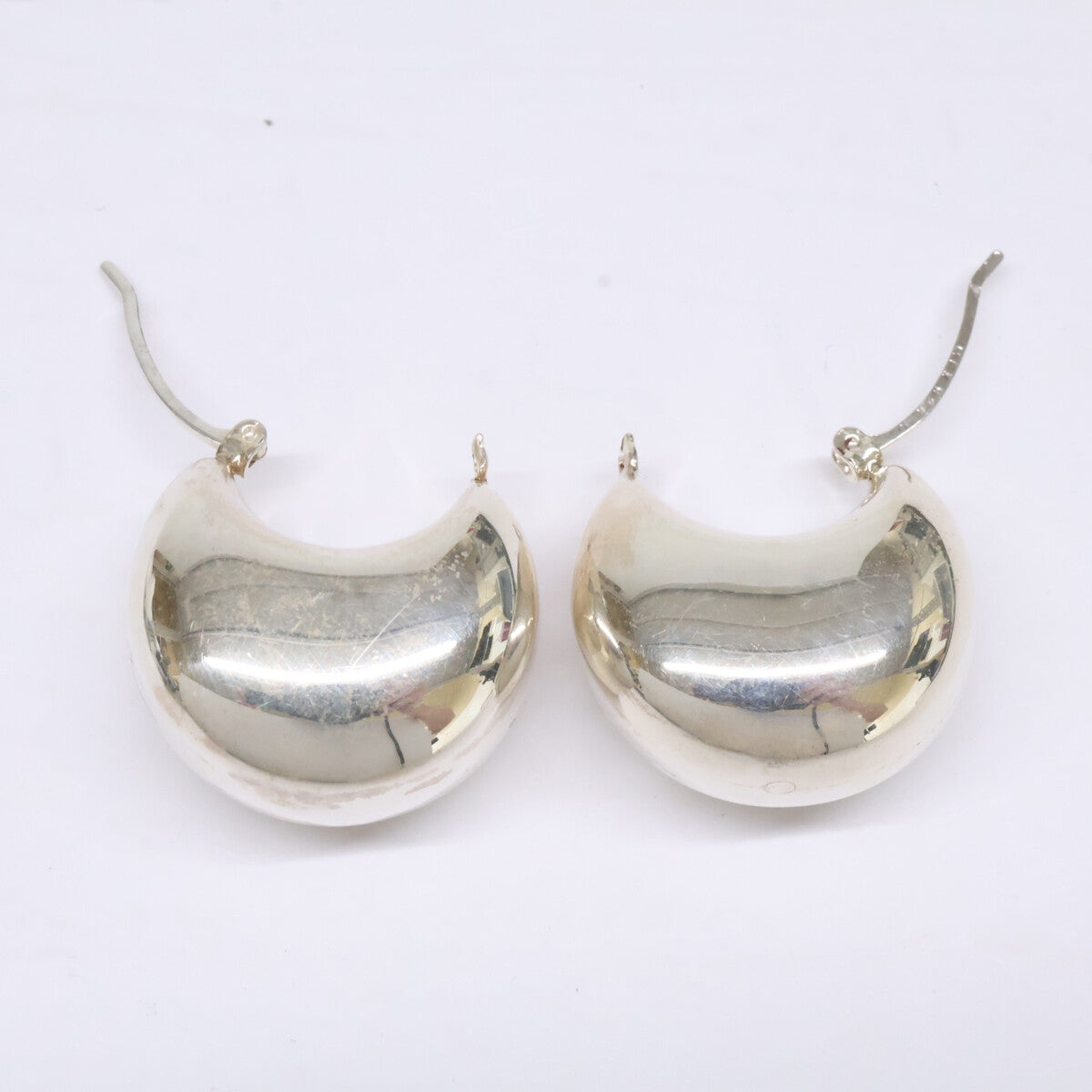 NINA&JULES ニナエジュール 925 プランプ ムーン フープ ピアス