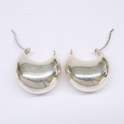 NINA&JULES ニナエジュール 925 プランプ ムーン フープ ピアス