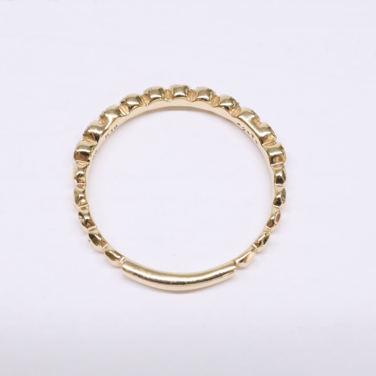 agete アガット 【美品】10102111048 K10 0.09 ダイヤモンド リング 指輪
