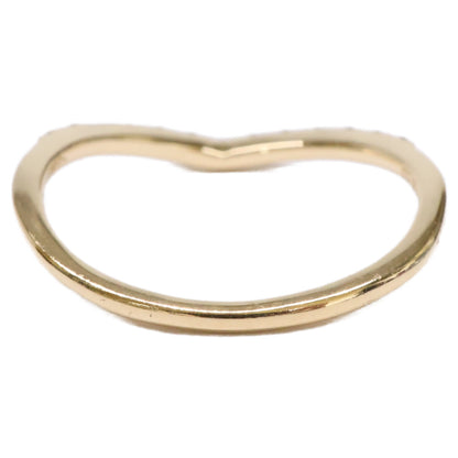 agete アガット 【美品】10164111095 K18 0.06 ダイヤモンド V字 リング 指輪
