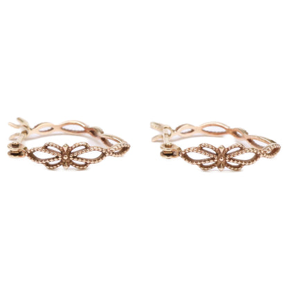agete アガット 【美品】10132112041 K10 フープ ピアス