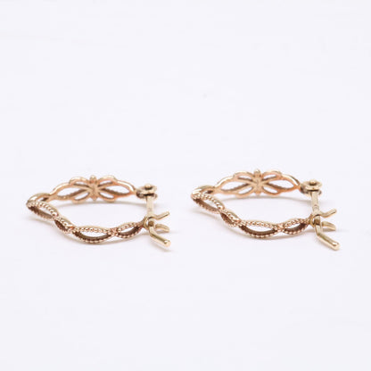 agete アガット 【美品】10132112041 K10 フープ ピアス