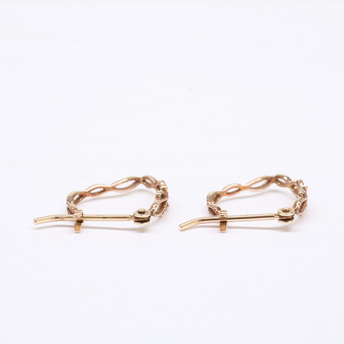agete アガット 【美品】10132112041 K10 フープ ピアス