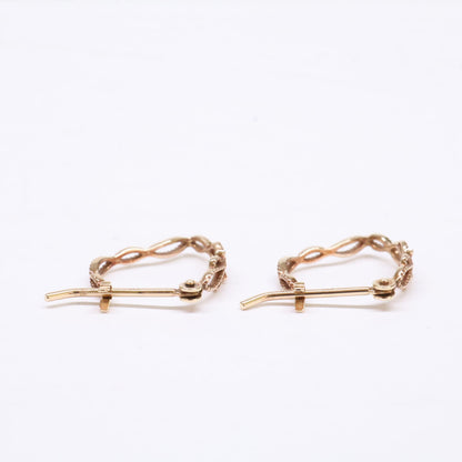 agete アガット 【美品】10132112041 K10 フープ ピアス