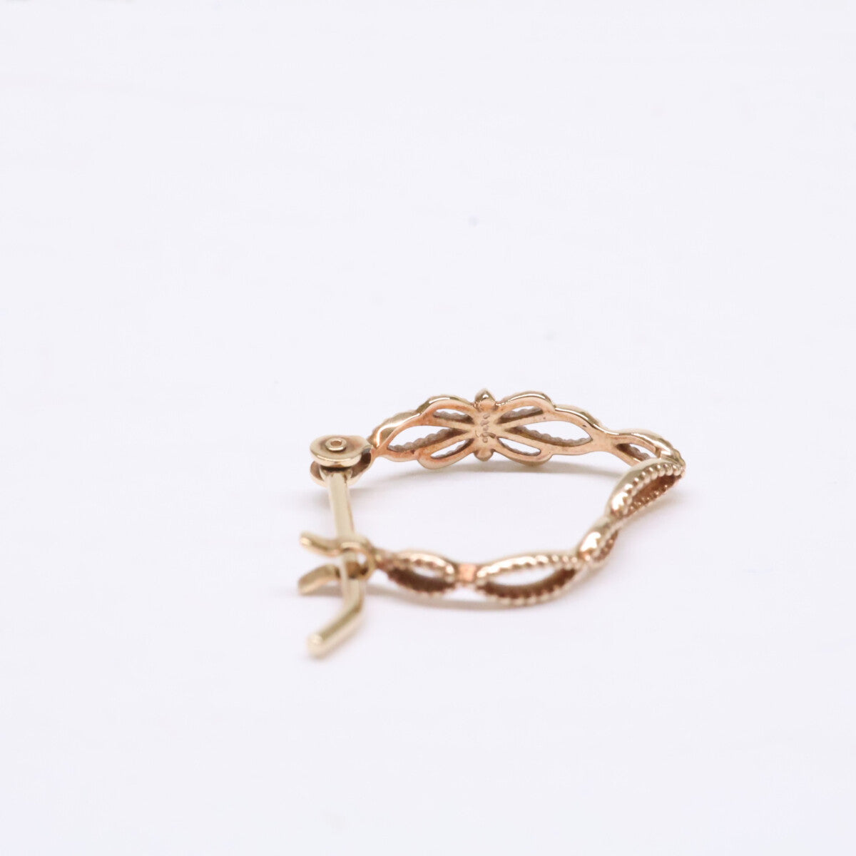 agete アガット 【美品】10132112041 K10 フープ ピアス