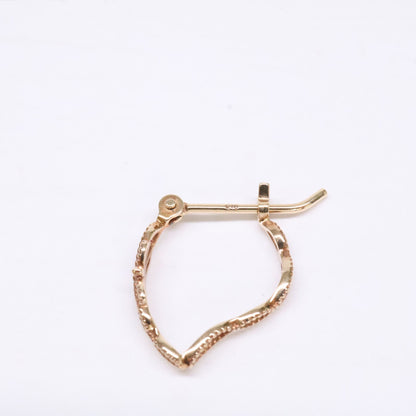 agete アガット 【美品】10132112041 K10 フープ ピアス