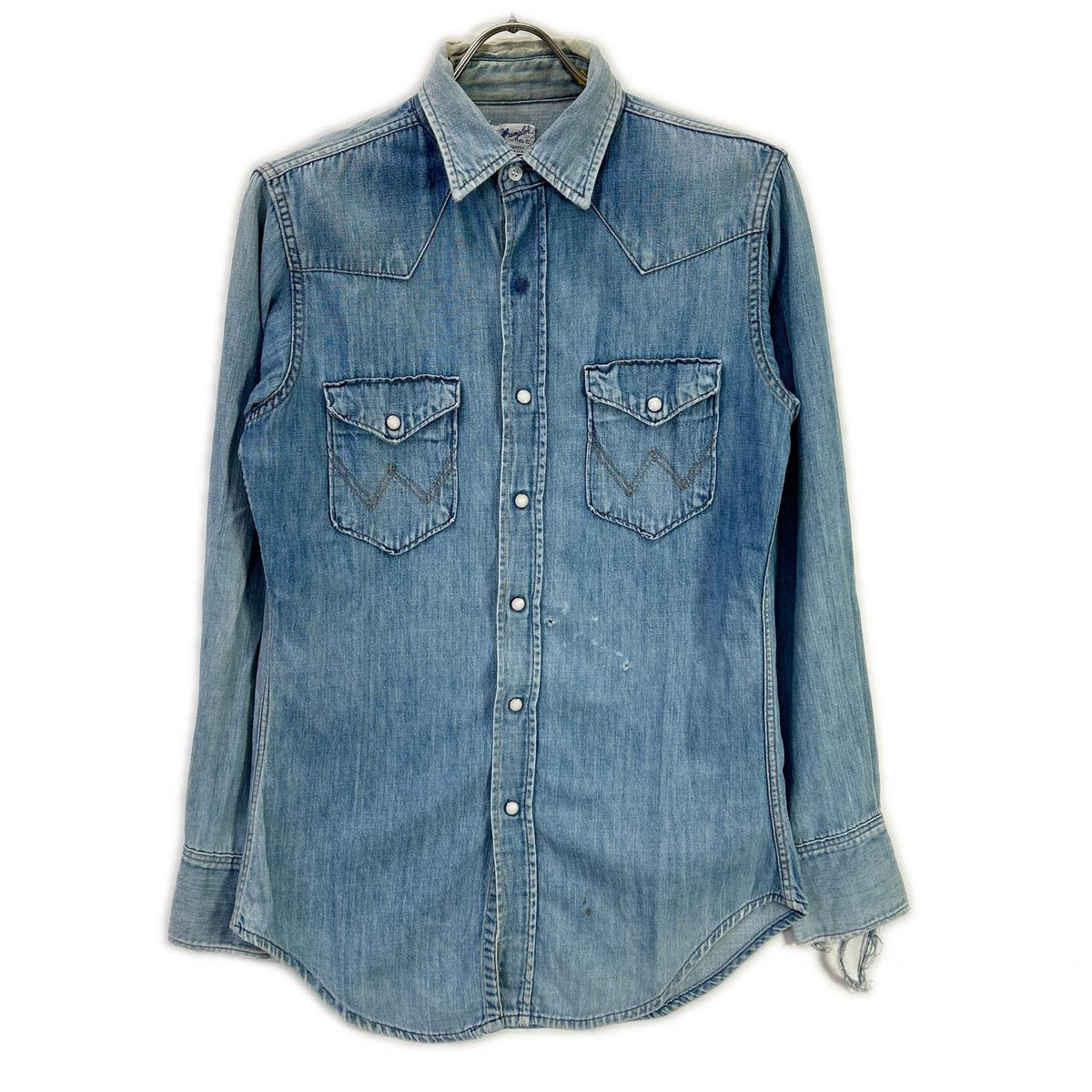 Wrangler ラングラー ブルー 60s-70s デニムウエスタンシャツ トップス