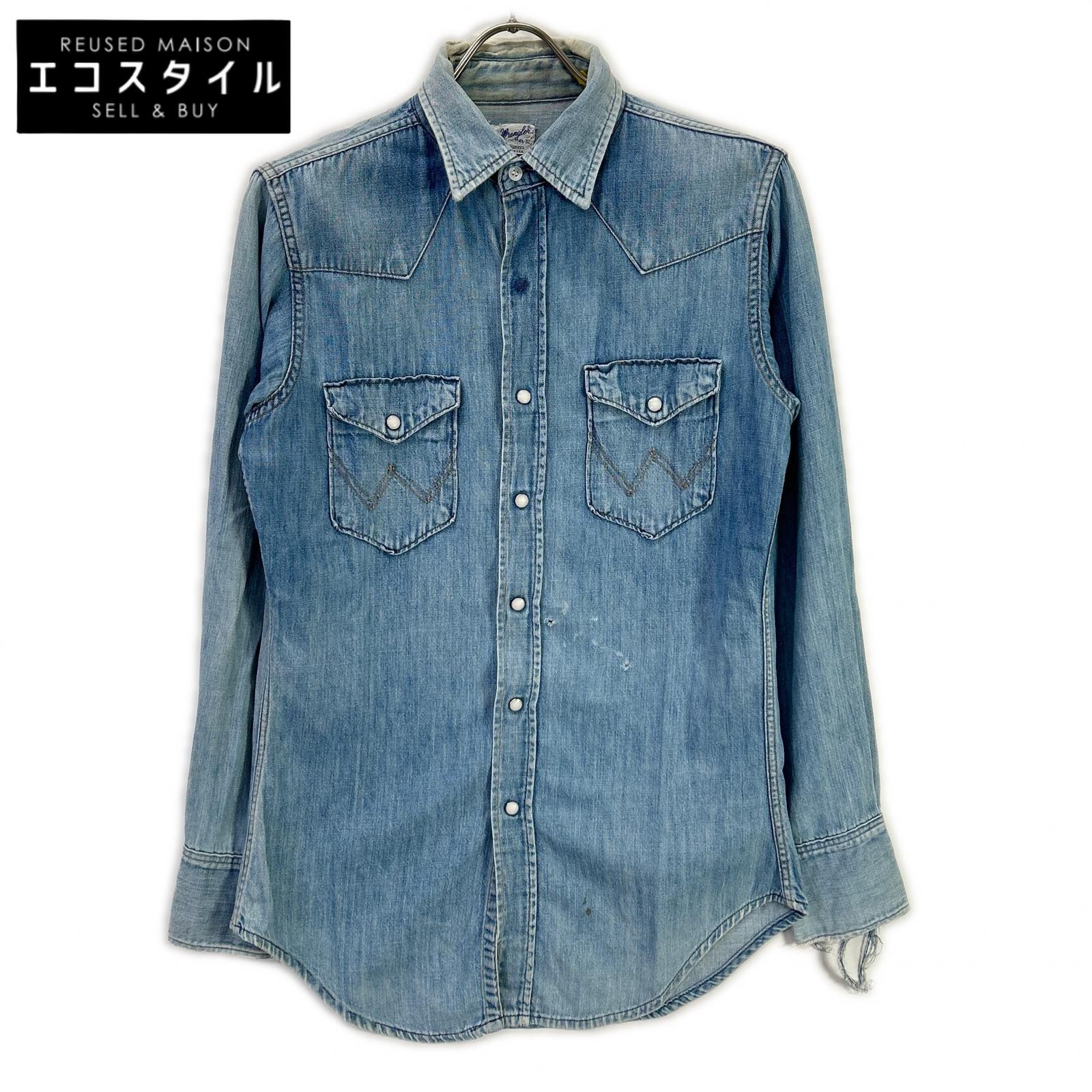 Wrangler ラングラー ブルー 60s-70s デニムウエスタンシャツ トップス