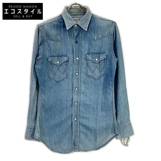 Wrangler ラングラー ブルー 60s-70s デニムウエスタンシャツ トップス
