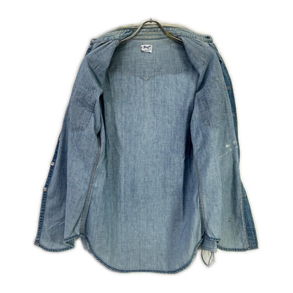 Wrangler ラングラー ブルー 60s-70s デニムウエスタンシャツ トップス