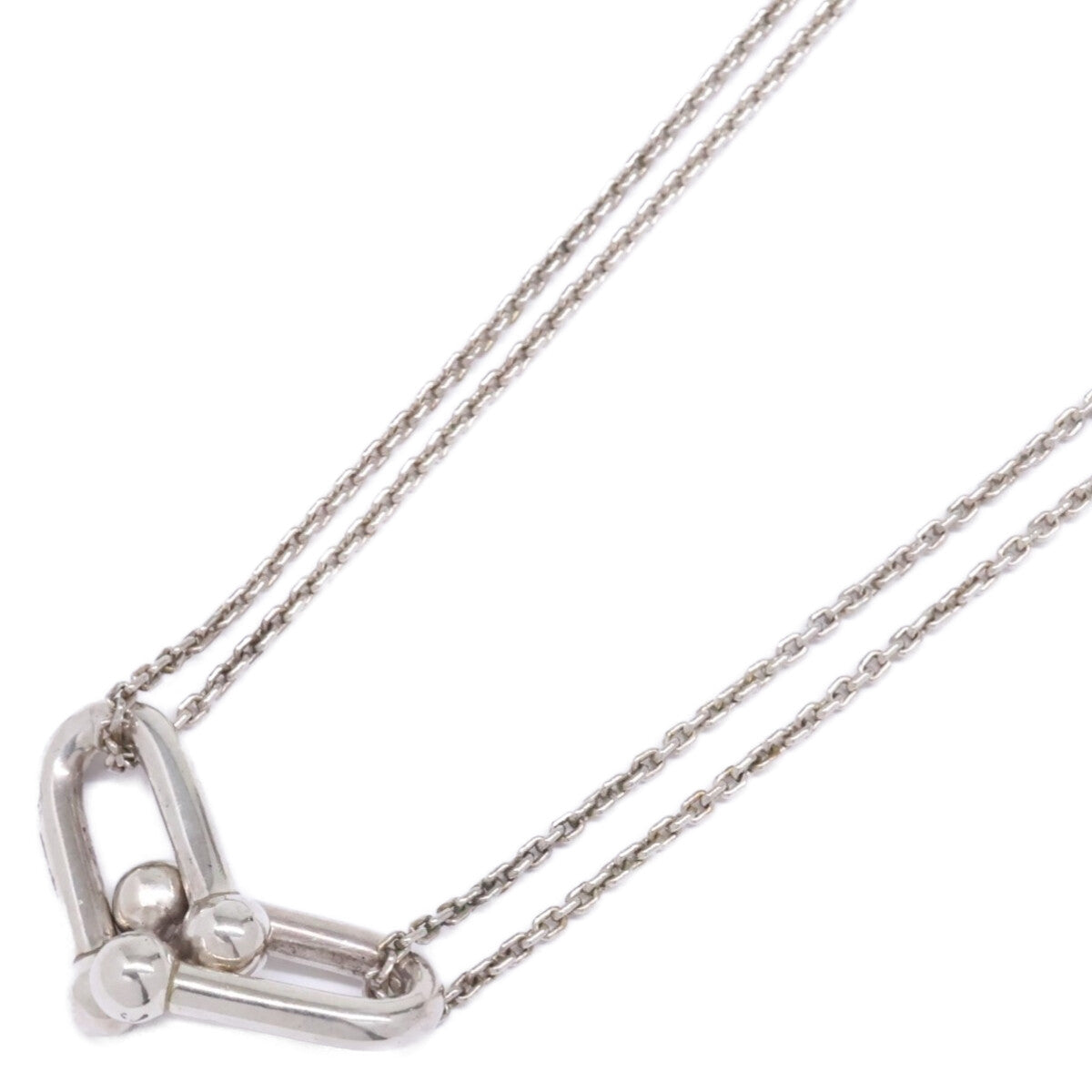 TIFFANY&Co. ティファニー Ag925 ハードウェア ダブルリンク ネックレス