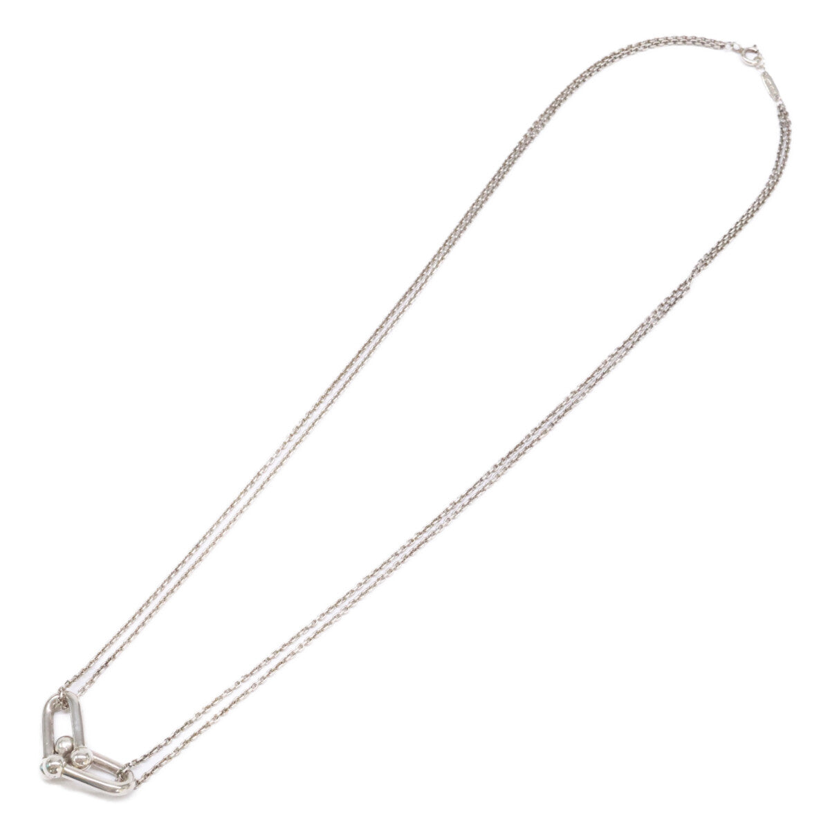 TIFFANY&Co. ティファニー Ag925 ハードウェア ダブルリンク ネックレス