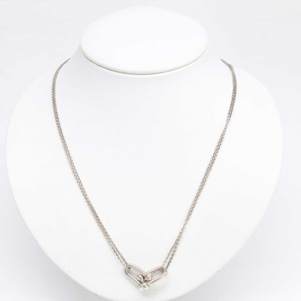 TIFFANY&Co. ティファニー Ag925 ハードウェア ダブルリンク ネックレス