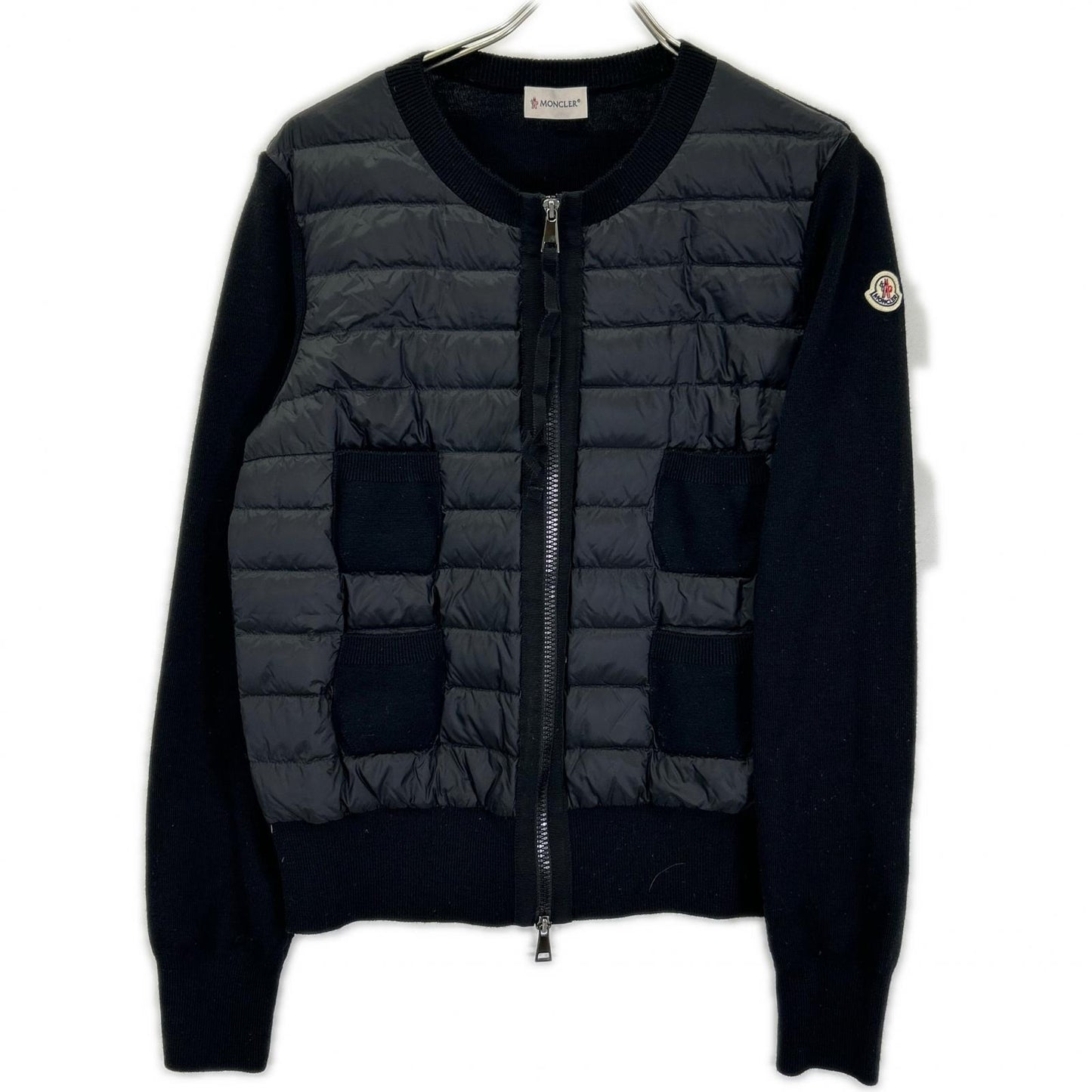 MONCLER モンクレール 【美品/24年製】K20939B51000 CARDIGAN TRICOT ニット/ダウン切替 ノーカラー ジャケット