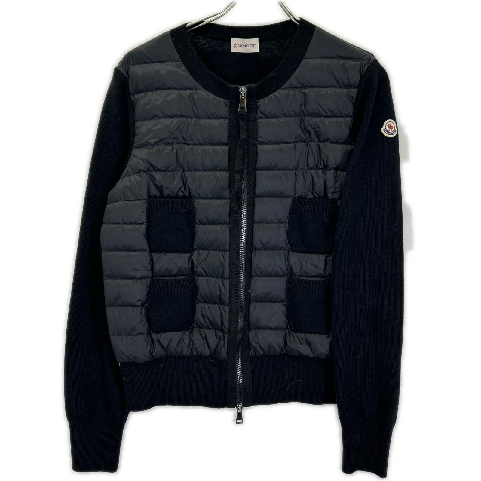 MONCLER モンクレール 【美品/24年製】K20939B51000 CARDIGAN TRICOT ニット/ダウン切替 ノーカラー ジャケット