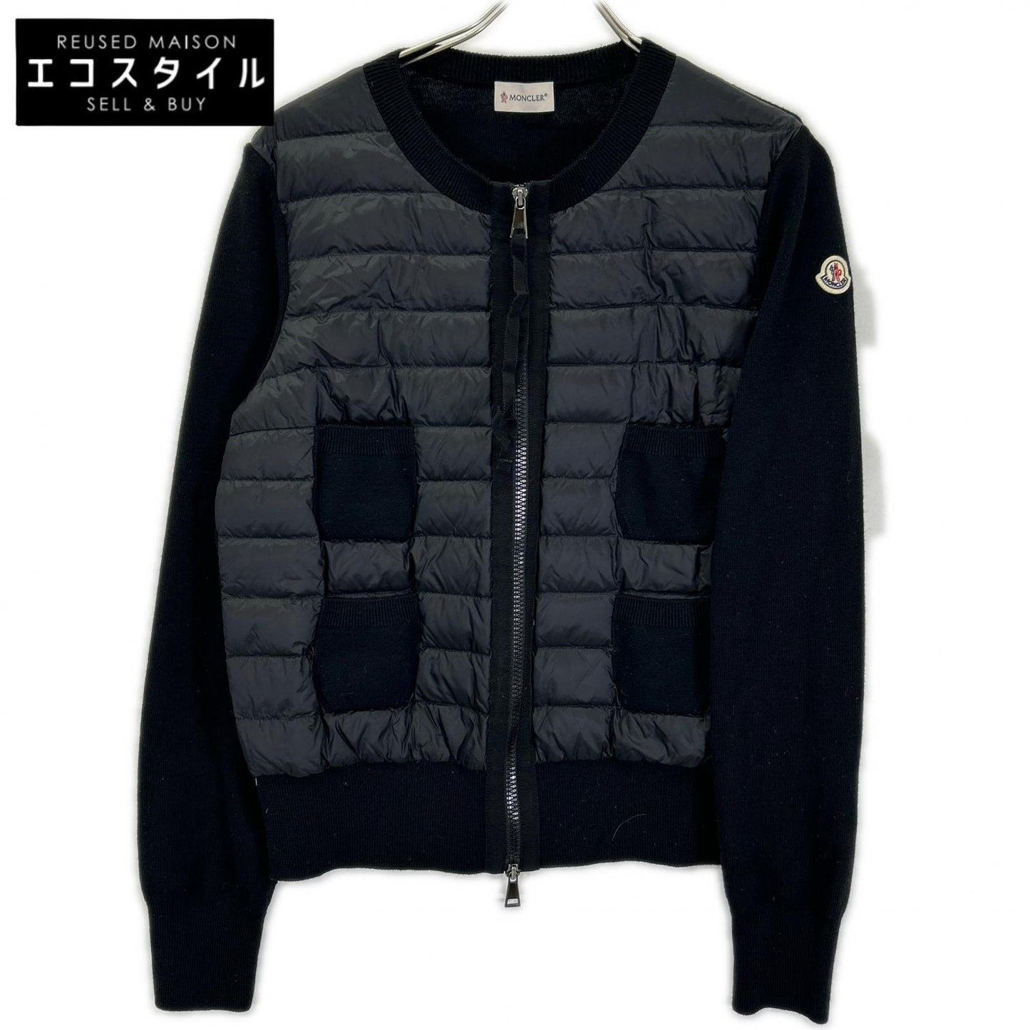 MONCLER モンクレール 【美品/24年製】K20939B51000 CARDIGAN TRICOT ニット/ダウン切替 ノーカラー ジャケット