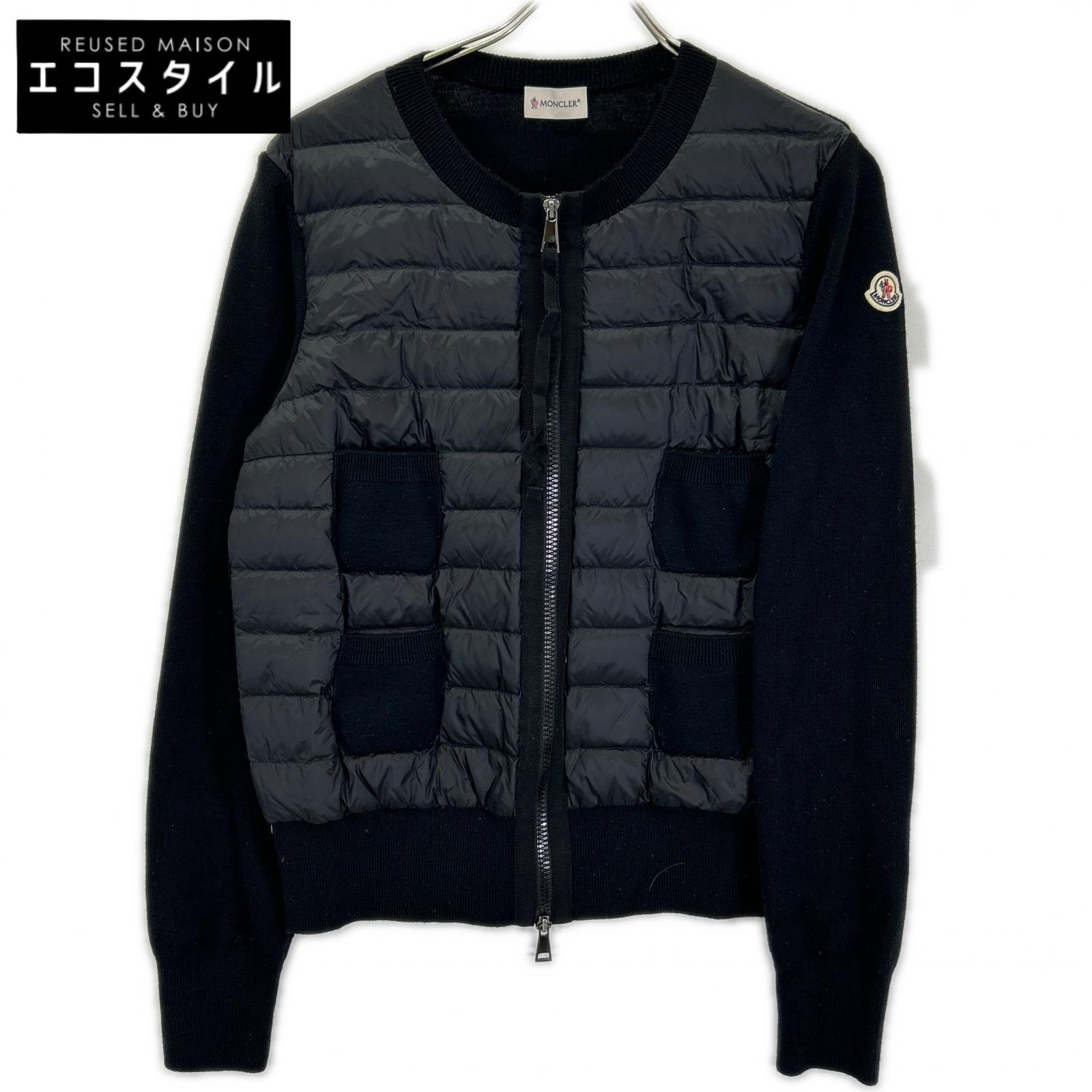 MONCLER モンクレール 【美品/24年製】K20939B51000 CARDIGAN TRICOT ニット/ダウン切替 ノーカラー ジャケット