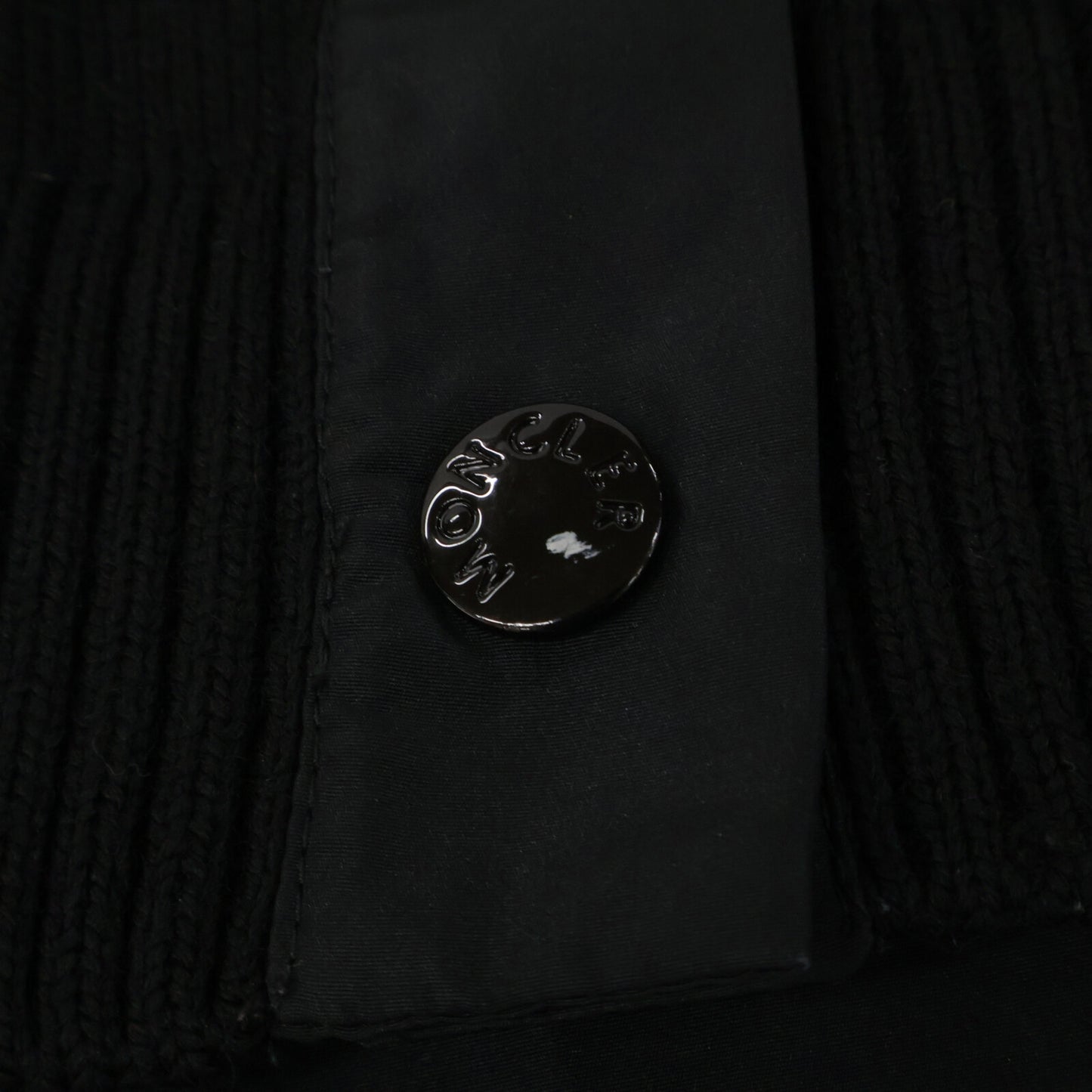 MONCLER モンクレール 22年 ブラック TIND ナイロン切替ウール カーディガン トップス