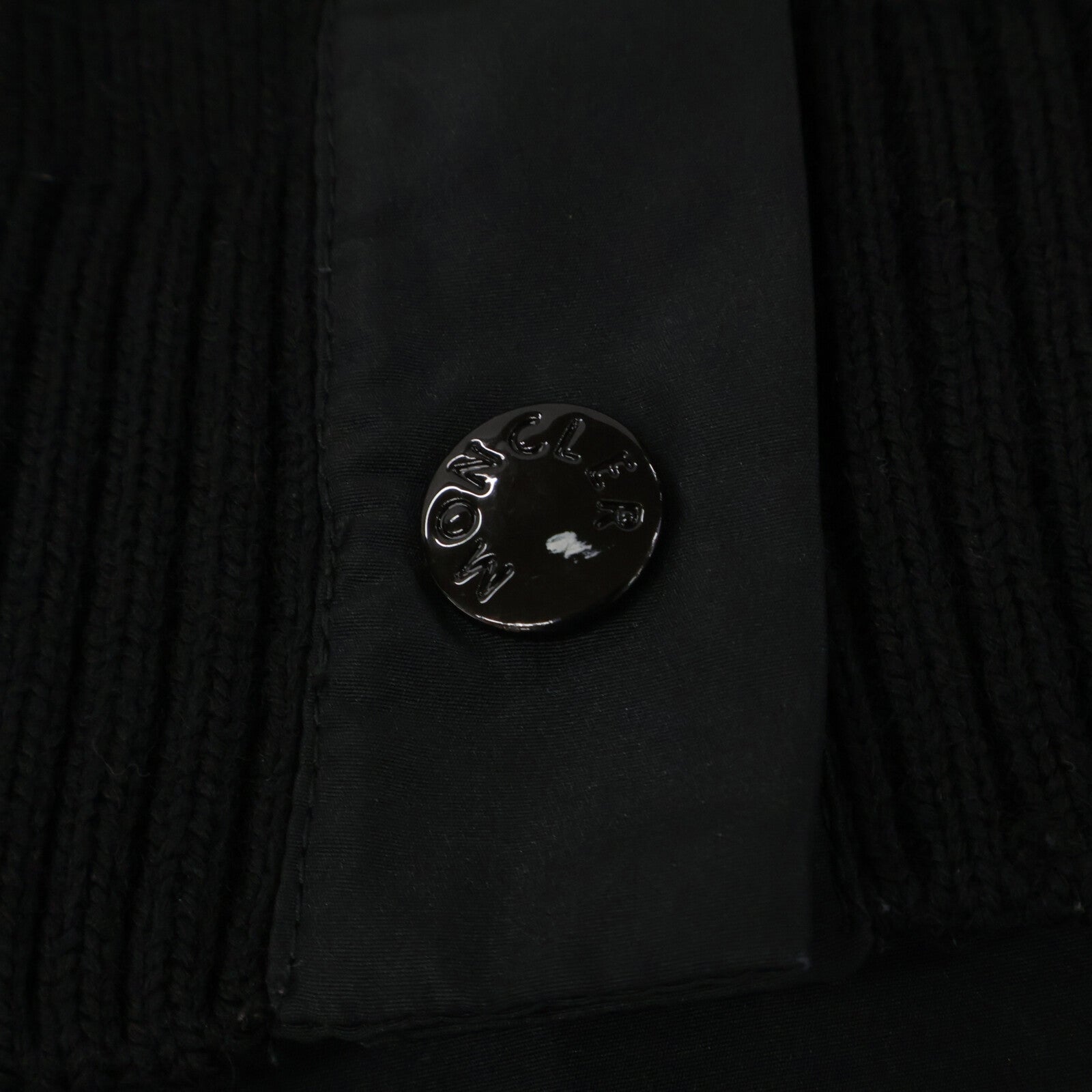 MONCLER モンクレール 22年 ブラック TIND ナイロン切替ウール カーディガン トップス