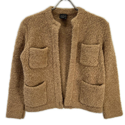Letroyes ルトロワ ベージュ ボア ニット カーディガン トップス