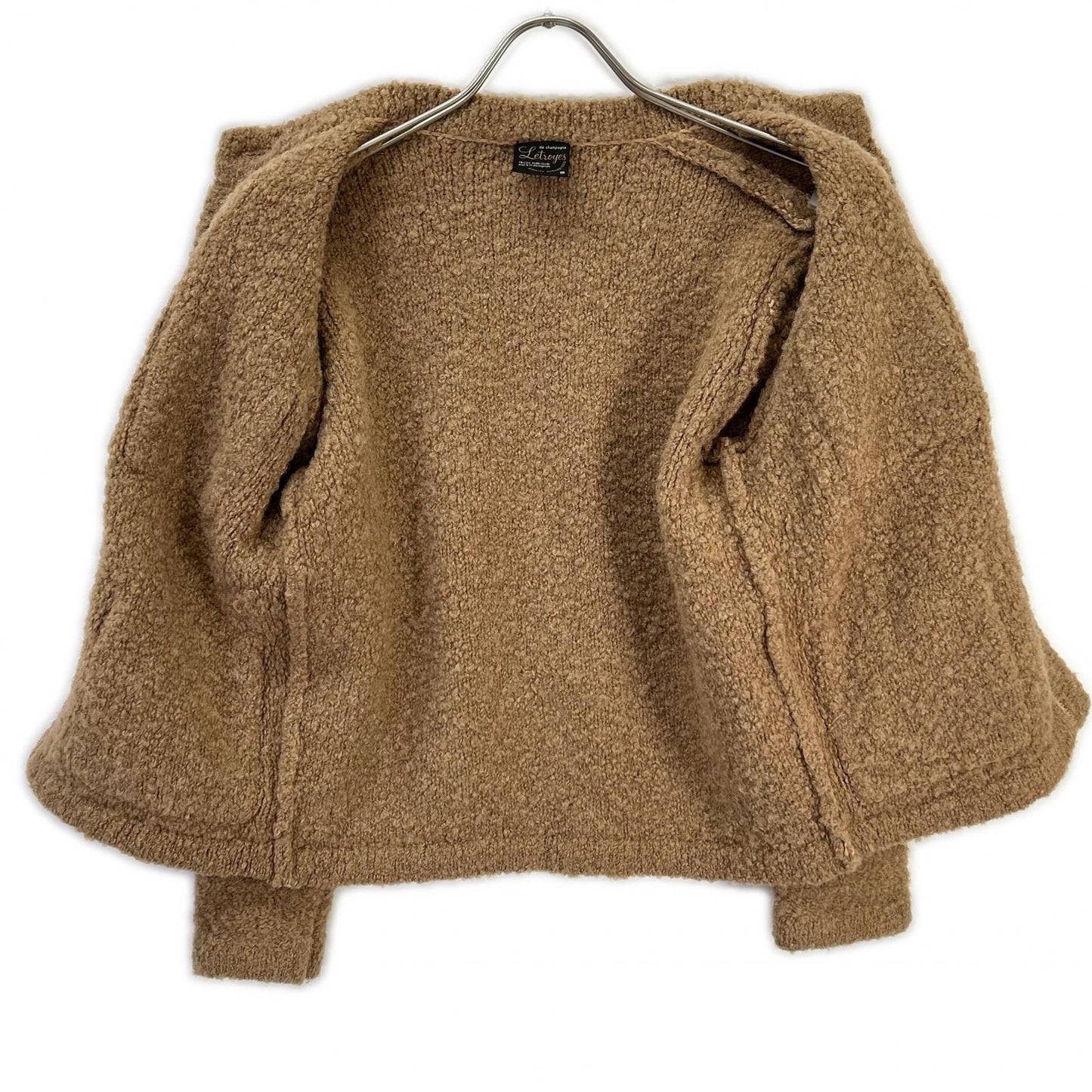 Letroyes ルトロワ ベージュ ボア ニット カーディガン トップス
