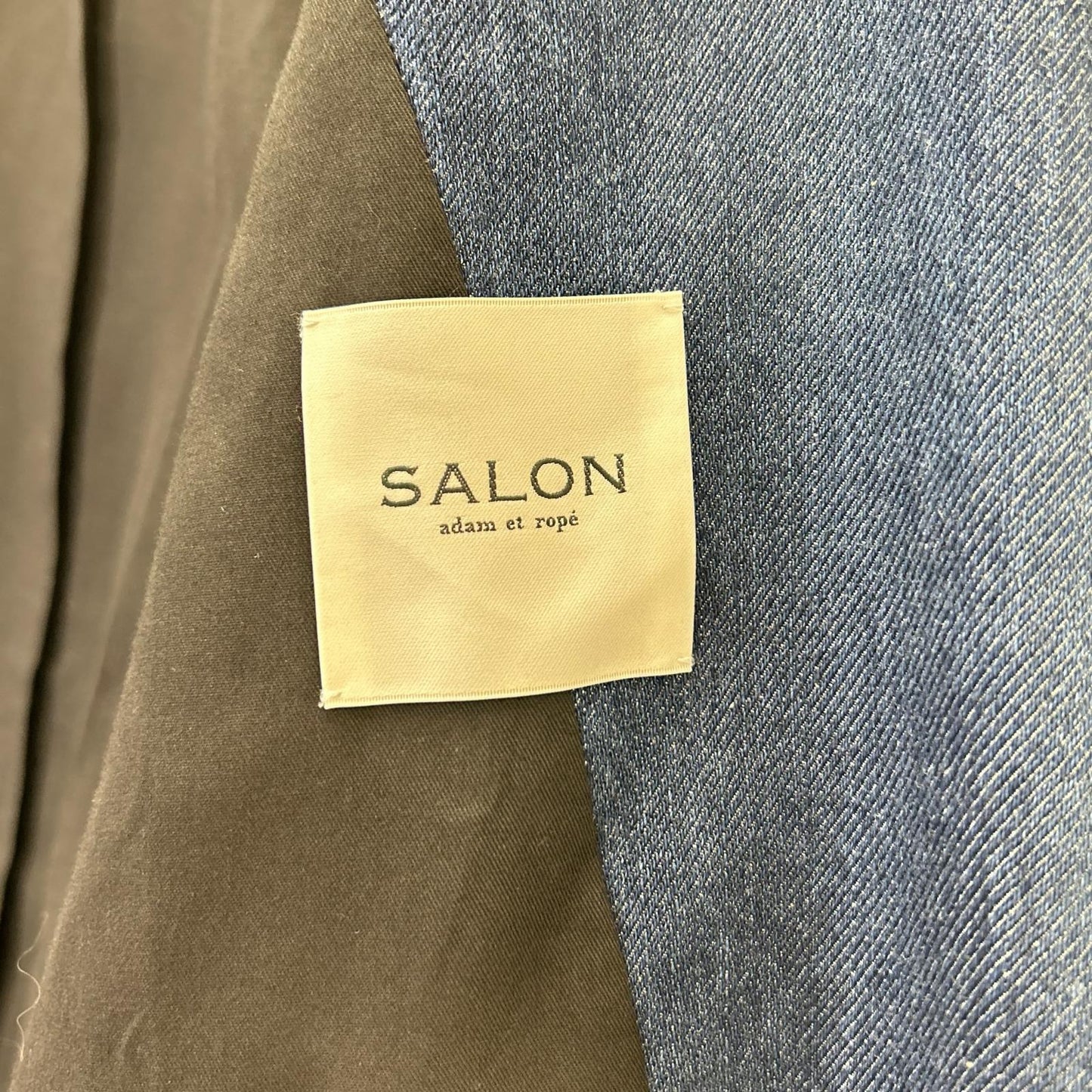 SALON adam et rope サロン アダムエロペ インディゴ SHO-36050-A デニムテントシルエットステンカラーコート コート