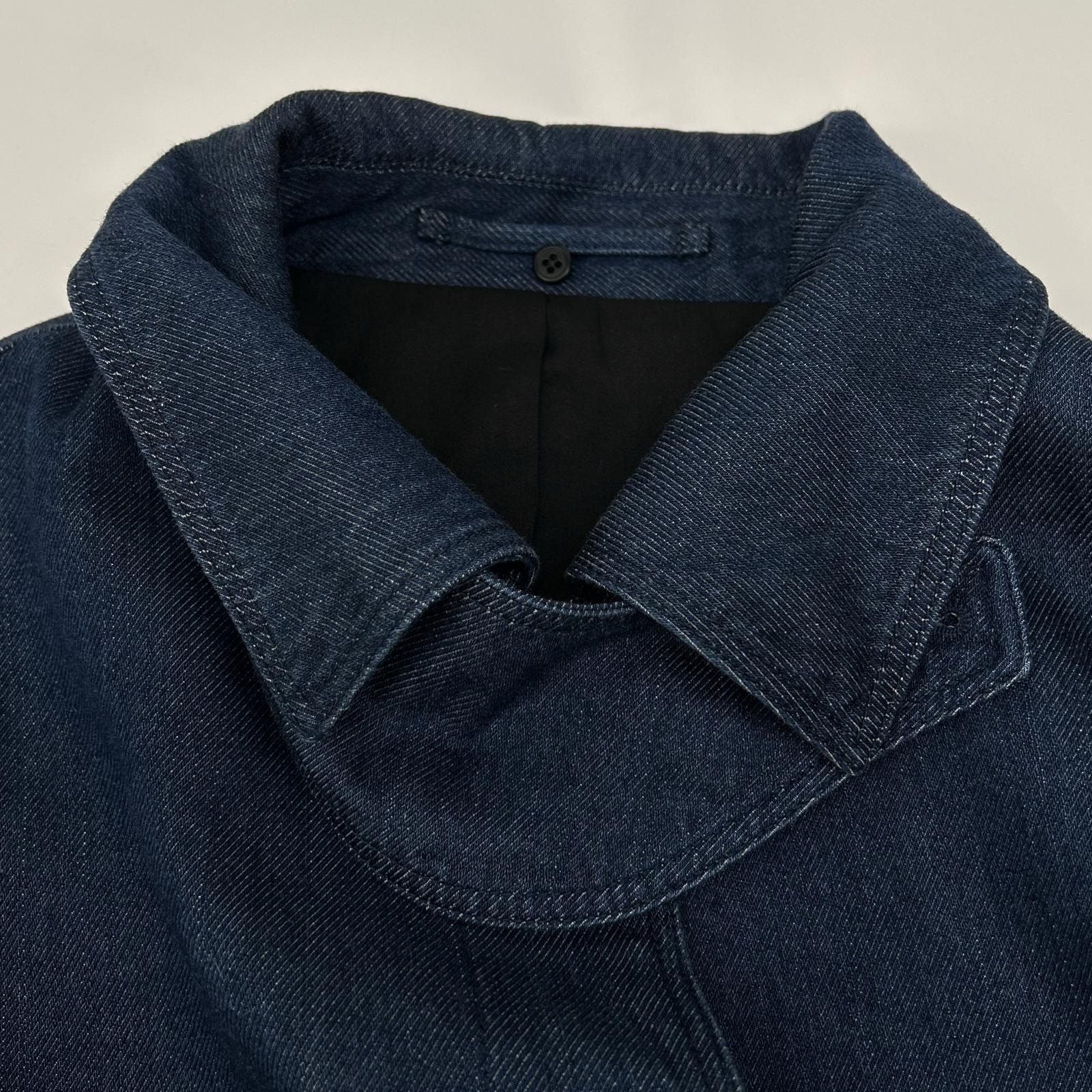 SALON adam et rope サロン アダムエロペ インディゴ SHO-36050-A デニムテントシルエットステンカラーコート コート