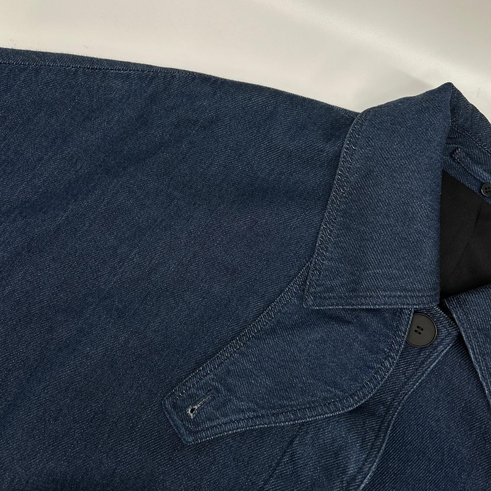 SALON adam et rope サロン アダムエロペ インディゴ SHO-36050-A デニムテントシルエットステンカラーコート コート