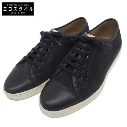 JOHNLOBB ジョンロブ レヴァー 0315ラスト スエード×レザー ローカットスニーカー シューズ メンズ ネイビー 5E シューズ