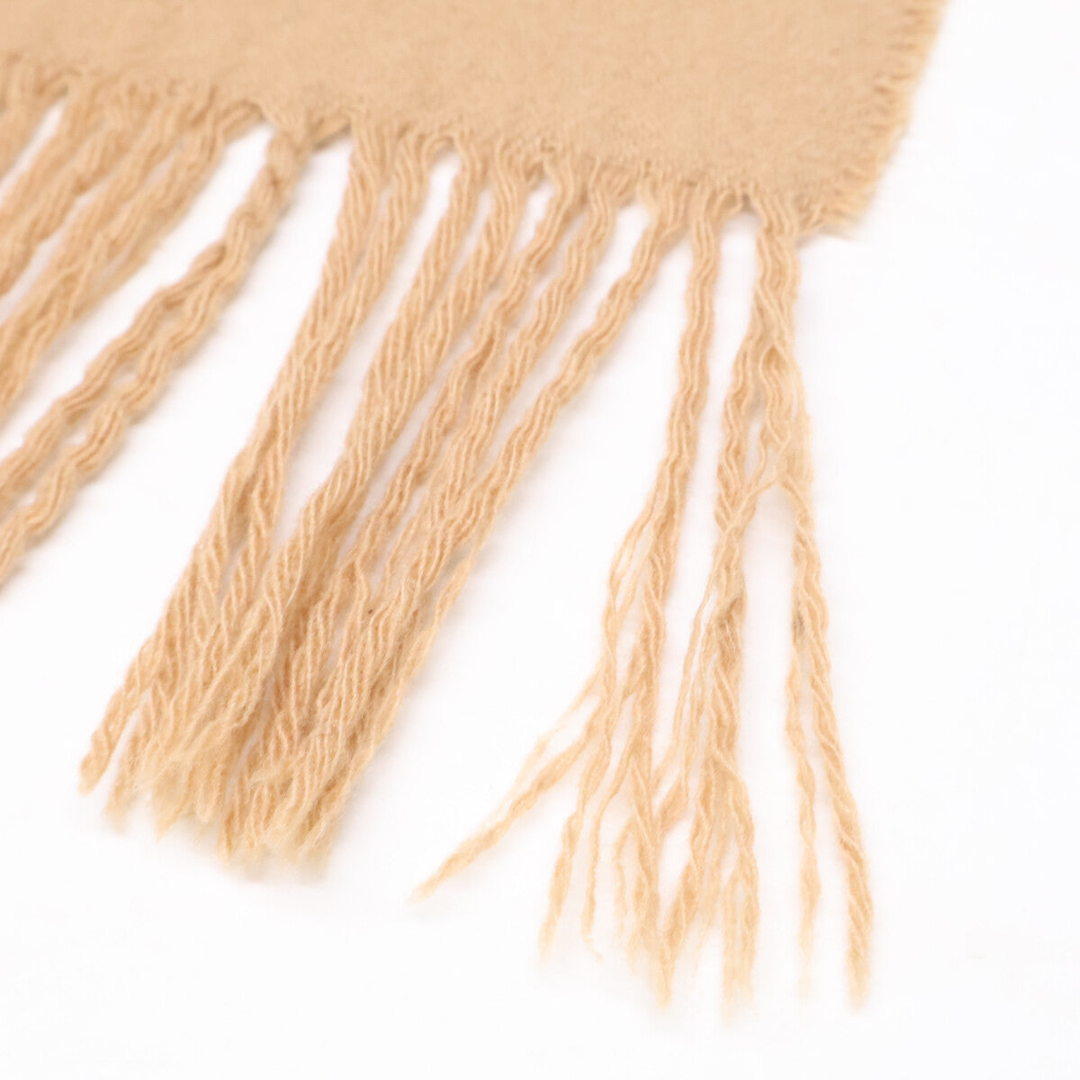HERMES Hermès logo-embroidered cashmere fringe scarf