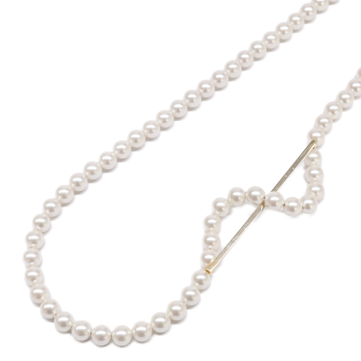 januka ヤヌカ 【美品】ATTACHMENT NECKLACE WITH PARTS BAR アタッチメント ロング パール ネックレス