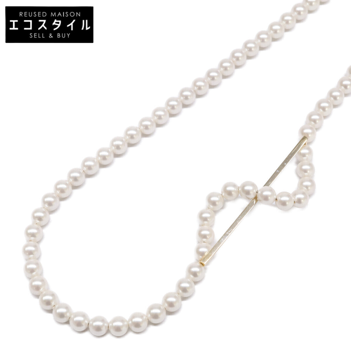 januka ヤヌカ 【美品】ATTACHMENT NECKLACE WITH PARTS BAR アタッチメント ロング パール ネックレス