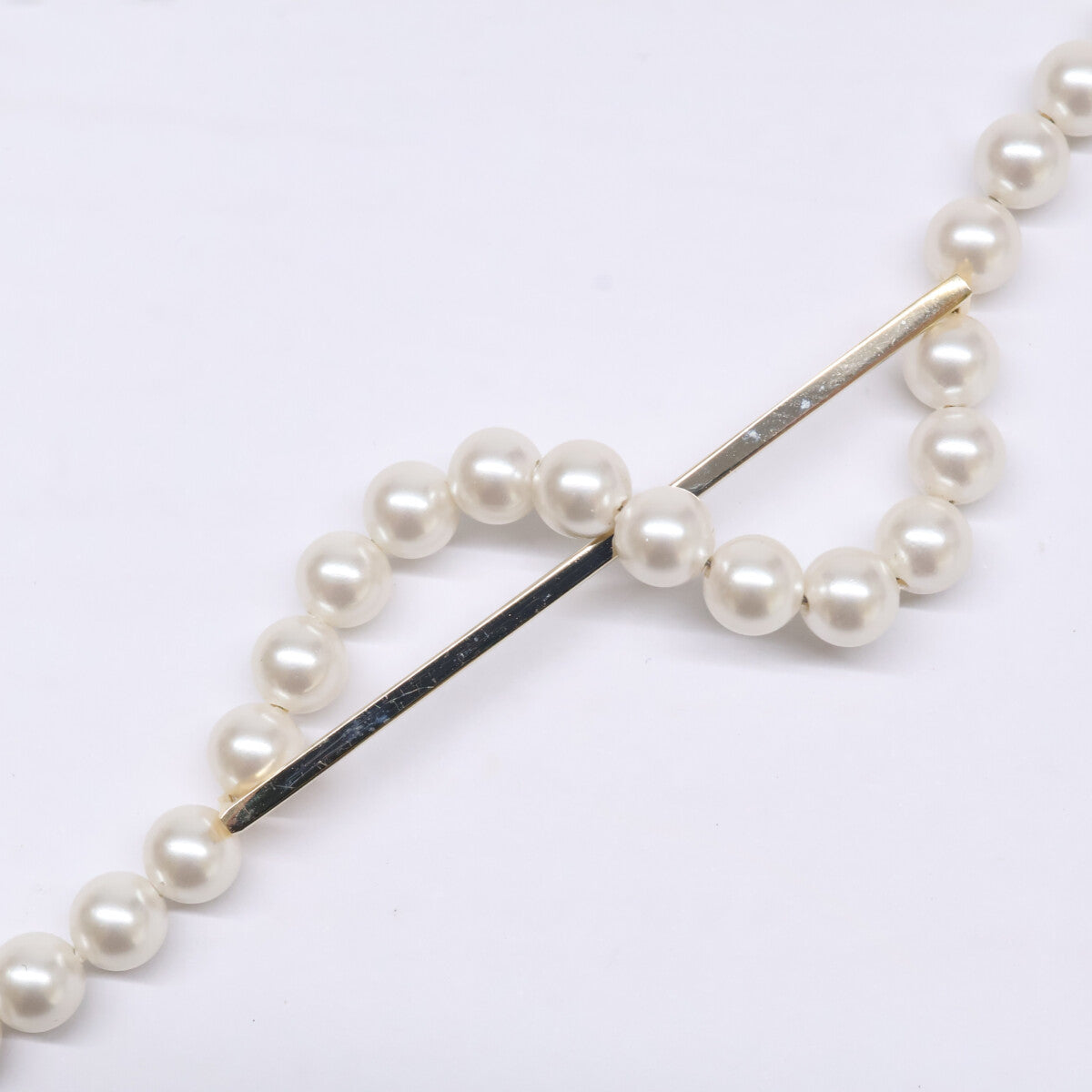 januka ヤヌカ 【美品】ATTACHMENT NECKLACE WITH PARTS BAR アタッチメント ロング パール ネックレス