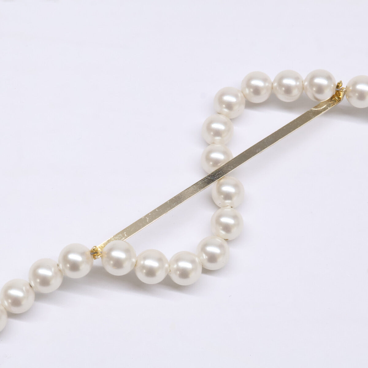 januka ヤヌカ 【美品】ATTACHMENT NECKLACE WITH PARTS BAR アタッチメント ロング パール ネックレス